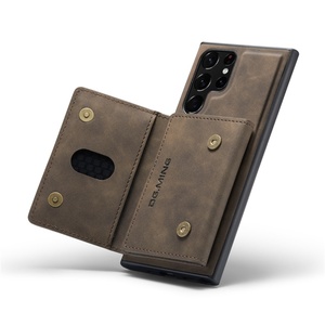 เคส S25 Ultra หรูหรา พร้อมช่องใส่บัตร ปิดแบบแม่เหล็ก แยกส่วนได้ 2 in 1 เคสหนังพร้อมกระเป๋าสตางค์ สำหรับ Samsung S25 S23 S24 Ultra - Product Image 2