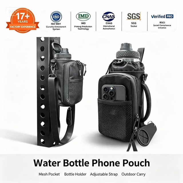 BSCI Factory Custom logo Man Women Strong Magnet Travel Work Sports EDC Gym Magnetic Bottle Carry Bag Pouch