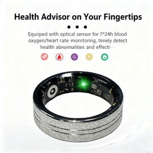 Bague connectée F56D <span class=keywords><strong>pour</strong></span> hommes et femmes, suivi de <span class=keywords><strong>la</strong></span> santé, fréquence cardiaque, tension <span class=keywords><strong>artérielle</strong></span>, contrôle par application, suivi du sommeil, Android, magnétique - Product Image 5