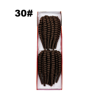Celebrity Style 8 Zoll kurze 2X Havana Curly Crochet Braids, 20 Strähnen, 100 % Janpan Kanekalon-Faser, spanische Locken für schwarze Frauen