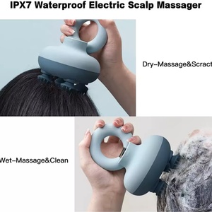 Masseur de tête et de cuir chevelu en silicone léger, vibrant, 3D, mini, nouveau, mécanique, 2 vitesses, relaxation équilibrée - Product Image 5