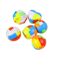 Cubes de puzzle éducatifs en plastique Kongming Lock de formes multiples, mini puzzle magique à assembler, jouet pour tous les genres, à partir de 14 ans