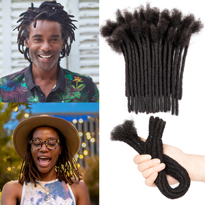 Extensions de dreadlocks brésiliennes Remy de luxe faites à la main, en cheveux humains naturels, pour tresses au crochet afro crépues, vraies locs naturelles - Product Image 1