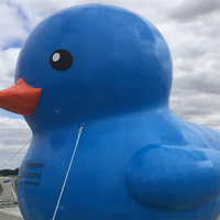 Modèle d'animal de dessin animé personnalisé, décoration, grande mascotte, jouet géant, canard bleu gonflable pour la publicité