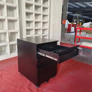Tùy chỉnh có thể khóa màu đen công suất lớn kim loại vẽ di động bệ thép di động văn phòng Tủ hồ sơ - Product Image 3