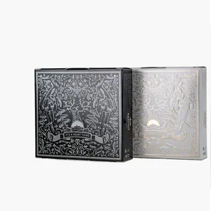 Custom Premium Metallic Gold Foil Packaging Tea Folding Paper Box, Stamping Printing 3D Varnish Embossed Paper Boxes