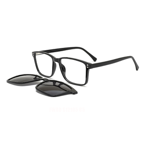 Lunettes optiques haut de gamme de luxe monture lunettes de soleil TR90 bleues/transparentes avec <span class=keywords><strong>lentilles</strong></span> TAC conception de lunettes à clipser à la mode - Product Image 2