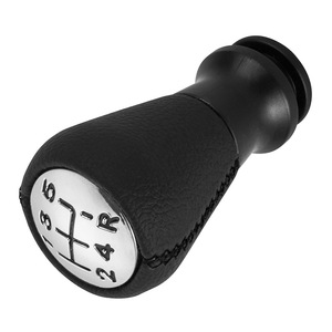 Pommeau de levier de vitesse en cuir noir avec surpiqûres, 6 vitesses, pour Citroën Peugeot, design ergonomique - Product Image 1