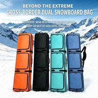 Sac de transport pour snowboard et ski en tissu Oxford 900D épais avec rembourrage en coton perlé de 5 mm, séparation humide/sec, homologué pour le transport aérien, logo personnalisé disponible