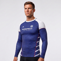 Rashguard à manches longues compressif, extensible dans 4 directions, anti-irritation, séchage rapide pour le rame, le pagaie et le canoë