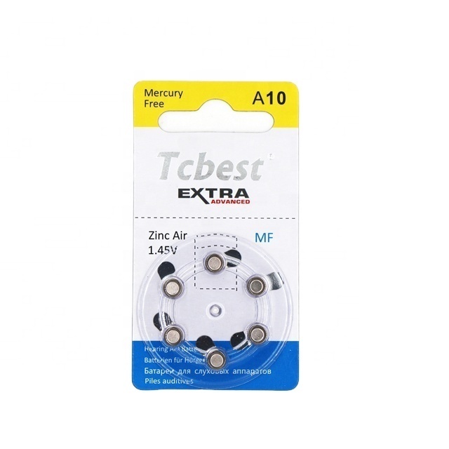 Best Price Hot Sale Zinc Air Button Cell Battery A10 for Hearing Aid Battery