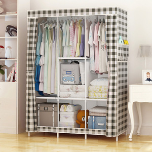 Armario Portátil Plegable de Tela con Riel para Colgar, Organizador de Almacenamiento para Dormitorio, Resistente, Precio de Fábrica al por Mayor - Product Image 2