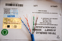 Cable Ethernet Cat6 Belden 7814A Original y Nuevo, 4 Pares, 24AWG, Cobre Sólido U/UTP, Rollo de 305m