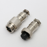 Câble électrique Connecteur M12 pour connecteur de câble d'automatisation industrielle Connecteur mâle Adaptateur en alliage de zinc Automobile GX12 CSP