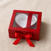 Boîtes rigides en matériaux recyclés en forme de lettre unique, couleur rouge, populaires pour la Saint-Valentin, pour fleurs et chocolats