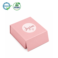 Boîte à fermeture magnétique rose personnalisée de qualité supérieure, écologique, en carton rigide, pour emballages de maquillage, de parfums, de flacons, boîte cadeau