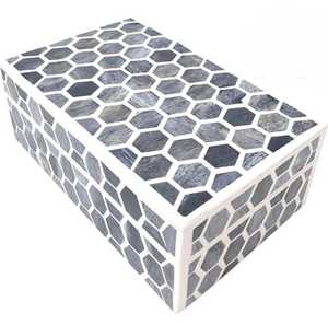 กล่องใส่กระดาษชำระทำจากไม้แบบฝังกระดูกสุดหรูทำด้วยมือสำหรับตกแต่งบ้านและให้เป็นของขวัญ - Product Image 3