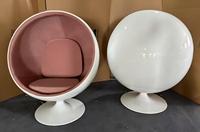 Fauteuil Pod en Fibre de Verre Confortable de Style Nordique en Forme de Globe Rond pour Salon