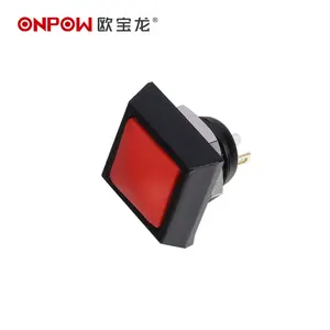 ONPOW 12mm square colorized pushbutton anti-vandal switch (GQ12S-10/J/A) (Dia. 12mm) (CE, CCC,ROHS,REECH)
