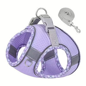 Arnés y Correa para Perro Tipo Chaleco, Reflectante, de Malla Suave, Arnés Antitirones para Perros Pequeños y Gatos - Product Image 5