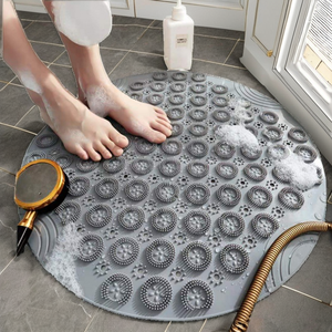 <span class=keywords><strong>Tapis</strong></span> <span class=keywords><strong>de</strong></span> douche <span class=keywords><strong>rond</strong></span> en PVC solide antidérapant <span class=keywords><strong>de</strong></span> 21*21 pouces avec ventouses, trous <span class=keywords><strong>de</strong></span> drainage, lavable pour salle <span class=keywords><strong>de</strong></span> <span class=keywords><strong>bain</strong></span>, piscine - Product Image 2