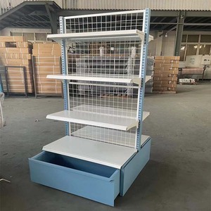 Nhà Máy Tùy Chỉnh Siêu Thị Kệ Cửa Hàng Tạp Hóa Kệ Cho Kim Loại Lưới Hội Đồng Quản Trị Siêu Thị Kệ Gondola Hiển Thị Giá - Product Image 5