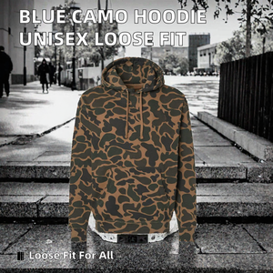 Camo Print Hoodie Pullover Hooded <b>Sweatshirt</b> Loose Fit Long Sleeve Casual Streetwear for Men and Women - Product Image 2