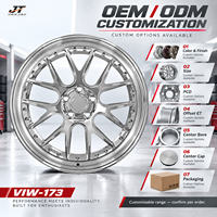 Jantes forgées à rayons en V rivetés, 18-22 pouces, finition chrome poli, 5x112 5x114.3 VIW-173 pour BMW Audi Mercedes-Benz