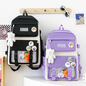 2023 nouveau <span class=keywords><strong>4</strong></span> en 1durable populaire coréen enfants adolescent sac à dos mignon sac d'école ensemble fille et garçon école sac à dos - Product Image 3