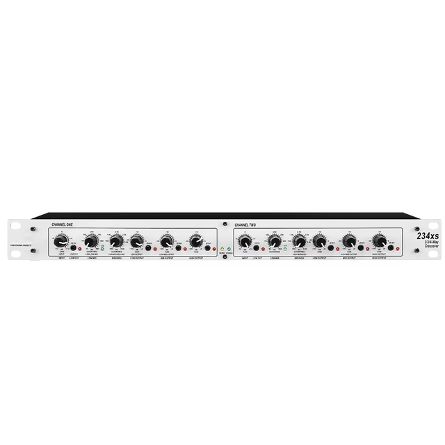 BMG-234XS 2-Channel XLR Electronic Crossover with Button Control Tabletop Mount Stereo Output