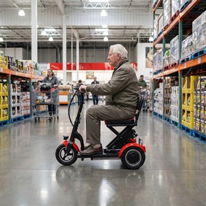 Trottinette pliable légère à trois roues avec pneus anti-crevaison pour courses au supermarché L1 Chariot de courses léger - Product Image 3