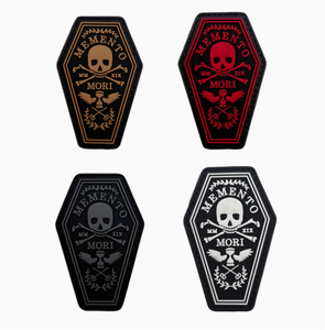 Broche en émail en forme de cercueil squelette, rétro, noir et blanc, sourire de la mort, squelette <span class=keywords><strong>d</strong></span>'<span class=keywords><strong>horreur</strong></span>, broche pour vêtements, badge en métal punk, cadeau, bijoux - Product Image 2