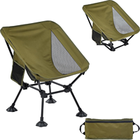 Chaise de camping pliable légère, chaise de loisirs portable en aluminium pour la randonnée, la pêche et les activités de plein air