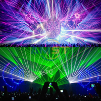 Lumière laser d'extérieur 40W RVB IP65 Projecteur de ciel Lumière laser Animation ILDA FB4 Lumière laser pour festival Tourisme Concert Événement