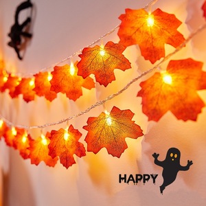 1.5M 3M  LED Pumpkin Maple Leaves String Garland USB/Battery Powered Fairy Lights Christmas Halloween Party Decorations - Product Image 5