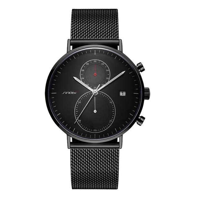 SINOBI Men's Watch Luxury Brand S9710G Quartz Men Watches Chronograph Sport Wristwatch Man Clock OEM Montre Homme