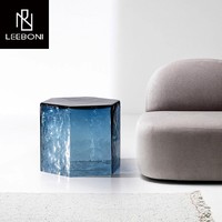 Design créatif nouveau style fait sur commande prix d'usine table d'angle de luxe en acrylique pour salon table d'appoint