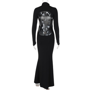 Hete Aanbieding Jurken met Hoge Halslijn Dames Rugloze Maxi Jurk - Product Image 6