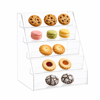 Nouvelle arrivée, table de comptoir empilable stable de qualité supérieure, facile à assembler, présentoir à étages pour confiseries, friandises, gâteaux, en acrylique