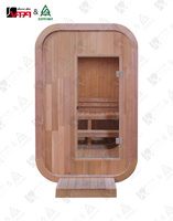 Vapasauna - Promotion exceptionnelle : Mini sauna extérieur en bois massif pour 2 personnes, sauna finlandais en forme de cube, cabine de sauna traditionnelle, sauna sur mesure