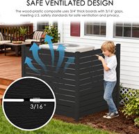 Paravent d'extérieur avec poteaux en aluminium, kit de clôture pour poubelle, idéal pour jardin et patio extérieur