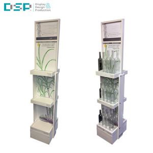 Support d'affichage en bois fixe peint en bleu écologique personnalisé par l'usine DSP Vietnam pour les supermarchés - Product Image 6