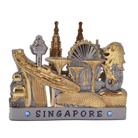 Porte-cartes de visite personnalisé en métal 3D, imitation antique, souvenir de voyage, gaufré, pour cadeau touristique, décoration de bureau ou de table