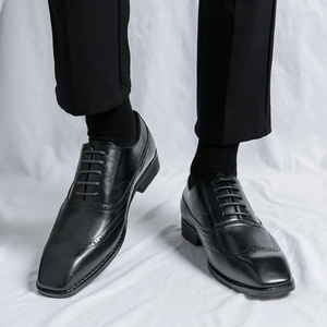 Nouvelles Chaussures en Cuir Décontractées et Habillées pour Hommes, Style Rétro à Bout Plat, Collection Été 2026 - Product Image 2