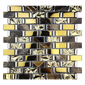 Unique antique or ambre carreaux de verre mosaïque pour projets KTV décoration de piliers - Product Image 2