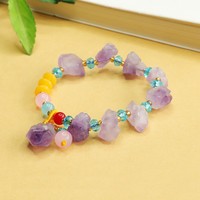Aiyu Vente en gros Bracelets en pierre brute d'améthyste naturelle, Série Dragon Year Nine Purple Fire, Vente directe usine, Vente flash transfrontalière en direct