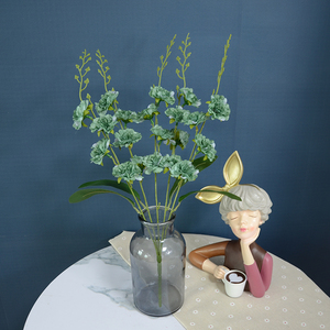 Ramo de <span class=keywords><strong>claveles</strong></span> de seda artificial al por mayor, adornos de mesa para sala de estar, <span class=keywords><strong>claveles</strong></span> largos - Product Image 4