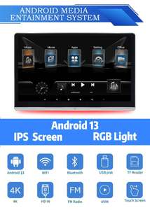 Universal 13.3" Android <strong>Car</strong> Headrest <strong>Monitor</strong> with WiFi, Touch Screen Dual Multimedia Display for Back <strong>Seat</strong> Entertainment - Product Image 3