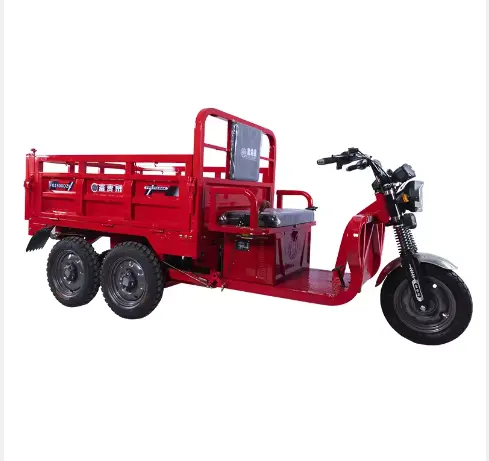 Wholesale High Quality 5 Wheels Electric Cargo Tricycle 1600W 1800W Cargo Motorcycle Rickshaw E Trike Mini Truck for Adult