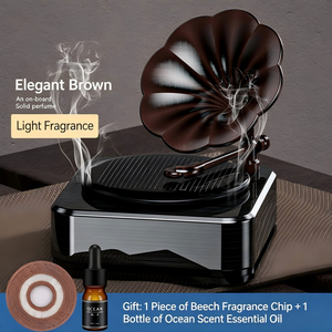 <span class=keywords><strong>VICTOR</strong></span> AF-6 Diffusore di <span class=keywords><strong>Profumo</strong></span> per Auto a Energia Solare, Purificatore d'Odori a Evaporazione Naturale, Design Retrò a Giradischi, Lunga Durata - Product Image 1